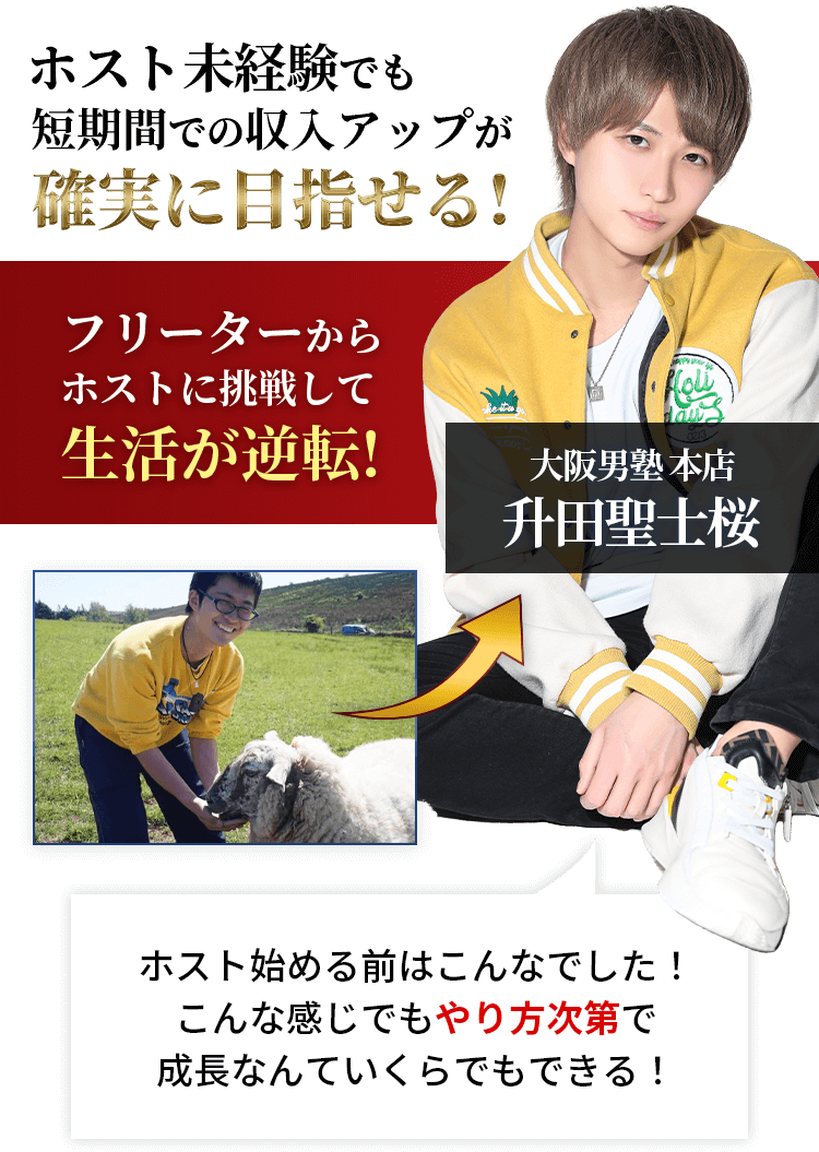 ホスト未経験でも短期間での収入アップが確実に目指せる!