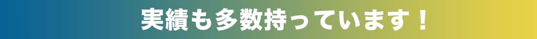 実績も多数持っています!